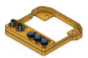 Diagonal view of Graham Blackwell’s custom 3D-printed bezel designed for the SDM-330 display